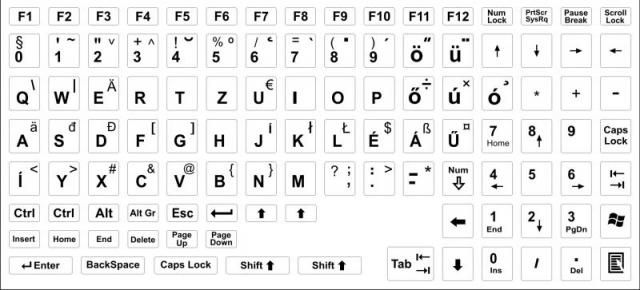 Image of Lightning Keyboard Sticker Hun White-Black (IT8802)